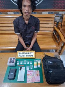 Dukung Program Nawacita Polres Sambas Tangkap Pengedar Shabu dan Sita Barang Bukti Sejumlah Paket Narkoba