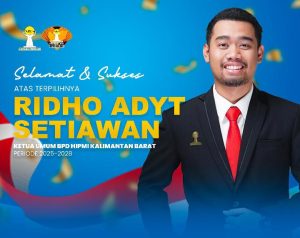 URAY RAFIL Mengucapkan Selamat Atas Terpilih nya Ridho Adtya Setiawan Menjadi Ketua Umum Hipmi Kalbar